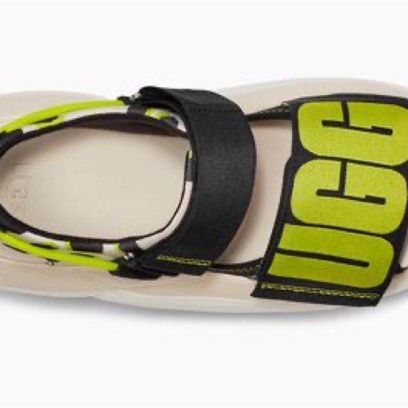 NWT UGG LA Cloud Cheetah Print Flatform Sandal neon Sold Out size 9.5 - Picture 6 of 9